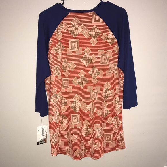 NWT Disney Mickey Mouse Orange/Navy blue LulaRoe Randy baseball tee size XL - Picture 2 of 8